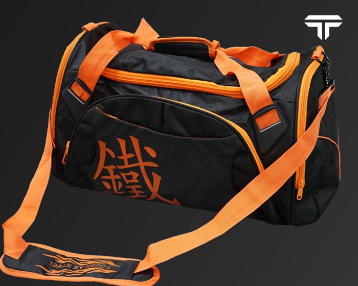 Nylon Sling Bag Black Orange