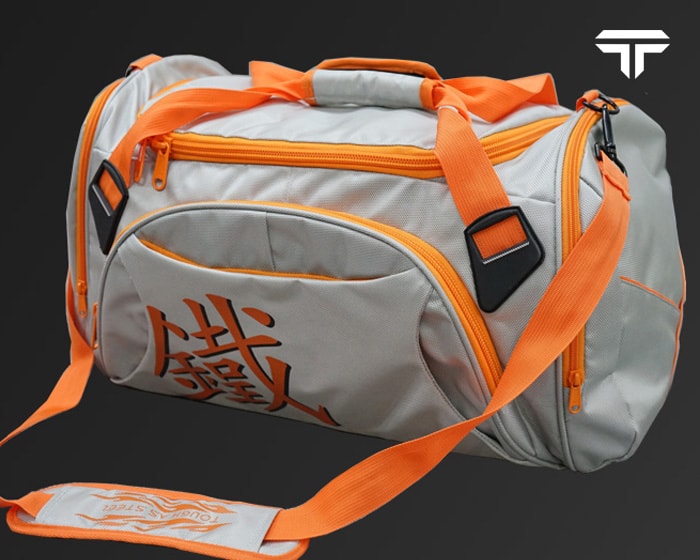 Nylon Sling Bag Grey Orange